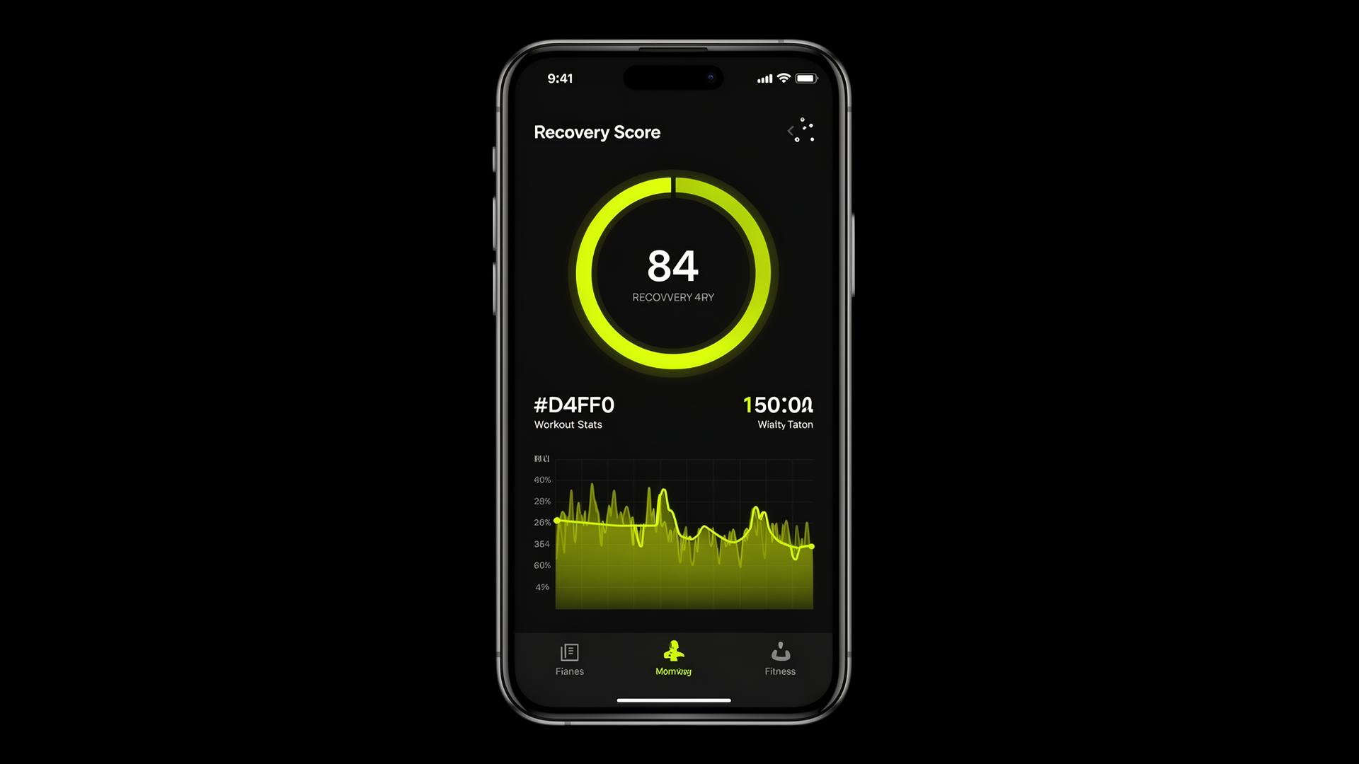 Athlon app dashboard showing a recovery score of 84 and training analytics